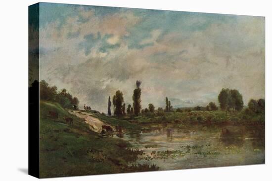 The Drinking Place, c1827-1878, (1906-7)-Charles-Francois Daubigny-Stretched Canvas