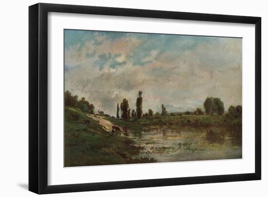 The Drinking Place, c1827-1878, (1906-7)-Charles-Francois Daubigny-Framed Giclee Print