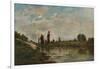 The Drinking Place, c1827-1878, (1906-7)-Charles-Francois Daubigny-Framed Giclee Print