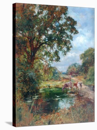 The Drinking Pool-Henry John Yeend King-Stretched Canvas