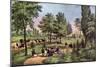 The Drive, Central Park, 1862-Currier & Ives-Mounted Giclee Print