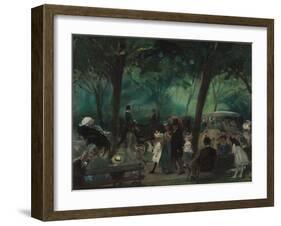 The Drive, Central Park, 1905, by William Glackens, 1870-1938, American impressionist painting,-William Glackens-Framed Art Print
