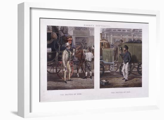 The Driver of 1832 and the Driver of 1852-J Harris-Framed Giclee Print
