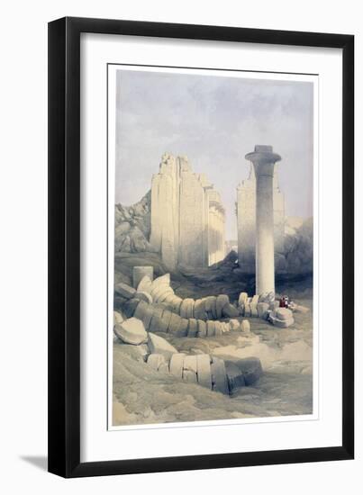 The Dromos or Central Hall of the Great Temple of Amun, Karnak, 19th Century-David Roberts-Framed Giclee Print