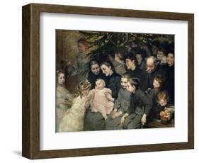 The Drop of Milk in Belleville: The Christmas Tree at the Dispensary, 1908-Jules Jean Geoffroy-Framed Giclee Print