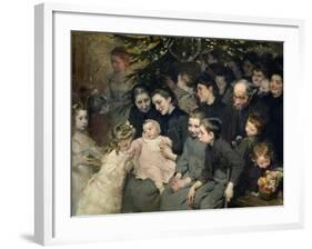 The Drop of Milk in Belleville: The Christmas Tree at the Dispensary, 1908-Jules Jean Geoffroy-Framed Giclee Print