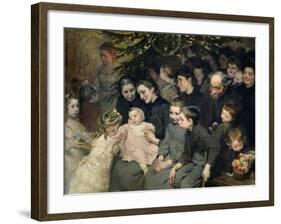 The Drop of Milk in Belleville: The Christmas Tree at the Dispensary, 1908-Jules Jean Geoffroy-Framed Giclee Print