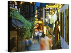 The Drosselgasse, Rudesheim, Rhine Valley, Germany-Simon Harris-Stretched Canvas