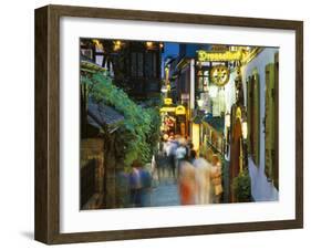 The Drosselgasse, Rudesheim, Rhine Valley, Germany-Simon Harris-Framed Photographic Print