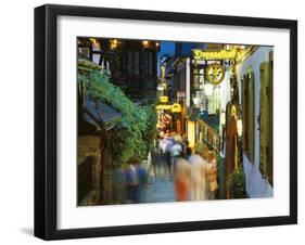 The Drosselgasse, Rudesheim, Rhine Valley, Germany-Simon Harris-Framed Photographic Print