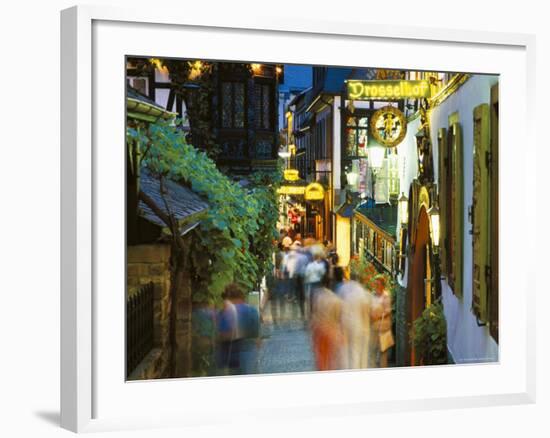 The Drosselgasse, Rudesheim, Rhine Valley, Germany-Simon Harris-Framed Photographic Print