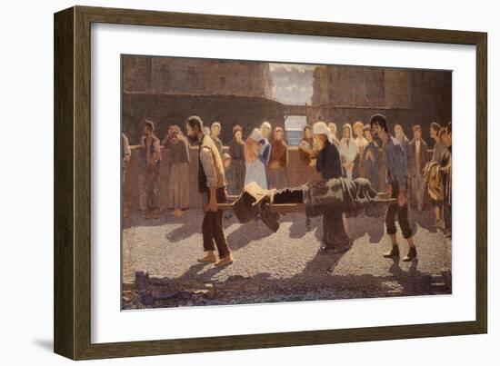 The Drowned Man-Giuseppe Pelizza da volpedo-Framed Giclee Print