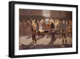 The Drowned Man-Giuseppe Pelizza da volpedo-Framed Giclee Print