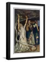 The Druid Warns Maeve About Cuchulain-Stephen Reid-Framed Art Print