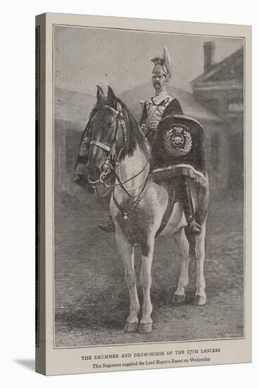 The Drummer and Drum-Horse of the 17th Lancers-null-Stretched Canvas