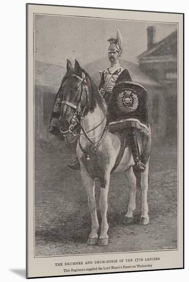 The Drummer and Drum-Horse of the 17th Lancers-null-Mounted Giclee Print