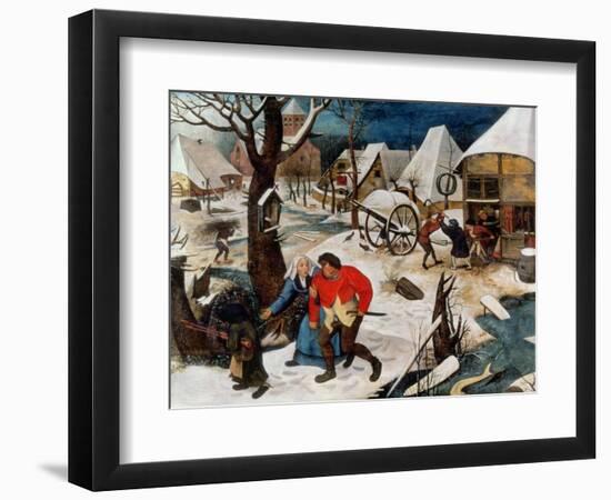 The Drunkard Being Led Home-Pieter Brueghel the Younger-Framed Giclee Print