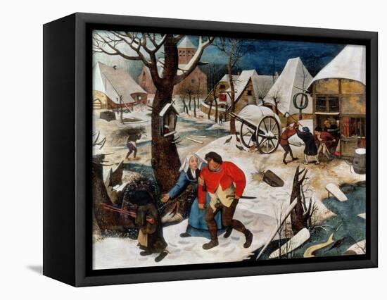 The Drunkard Being Led Home-Pieter Brueghel the Younger-Framed Stretched Canvas