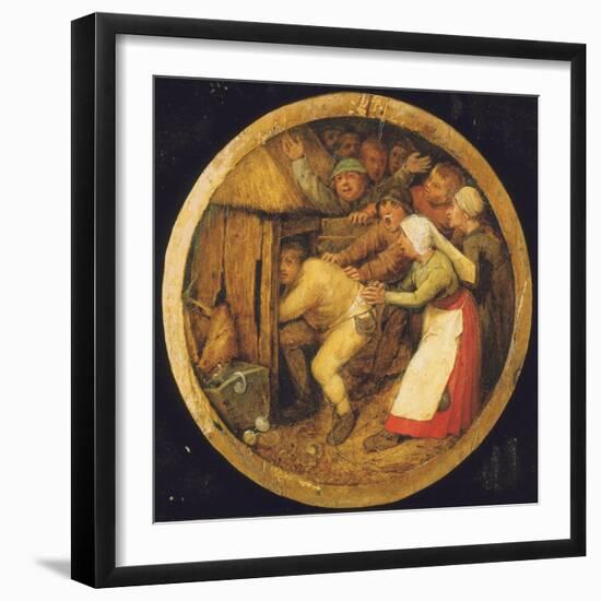 The Drunkard Pushed into the Pigsty-Pieter Bruegel the Elder-Framed Giclee Print