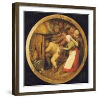 The Drunkard Pushed into the Pigsty-Pieter Bruegel the Elder-Framed Giclee Print