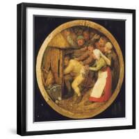 The Drunkard Pushed into the Pigsty-Pieter Bruegel the Elder-Framed Giclee Print