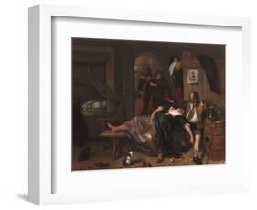 The Drunken Couple, 1655-Jan Steen-Framed Art Print