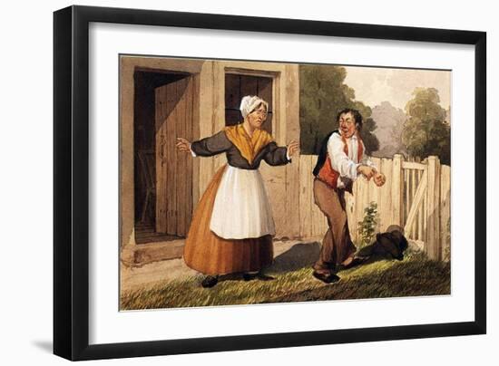 The Drunken Husband, C.1818-David Claypoole Johnston-Framed Giclee Print