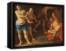 The Drunkenness of Noah-Gaspare Traversi-Framed Stretched Canvas