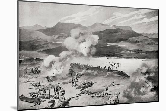 The Dublin Fusiliers Attempt to Ford the Tugela River During the Battle of Colenso-Louis Creswicke-Mounted Giclee Print