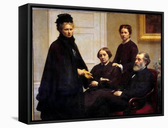 The Dubourg Family Mr and Mrs Dubourg and their Daughters: Victoria, Wife of the Artist, and Charlo-Henri Fantin-Latour-Framed Stretched Canvas