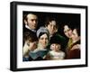 The Dubufe Family in 1820-Claude-Marie Dubufe-Framed Giclee Print