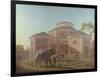 The Duc and Duchesse De Berry Visiting the Elephant at the Jardin Des Plantes in Paris, 1817-Jean Baptiste Berre-Framed Giclee Print