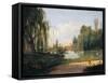 The Ducal Park of Colorno with a View of the Pond-null-Framed Stretched Canvas