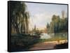 The Ducal Park of Colorno with a View of the Pond-null-Framed Stretched Canvas
