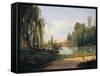 The Ducal Park of Colorno with a View of the Pond-null-Framed Stretched Canvas