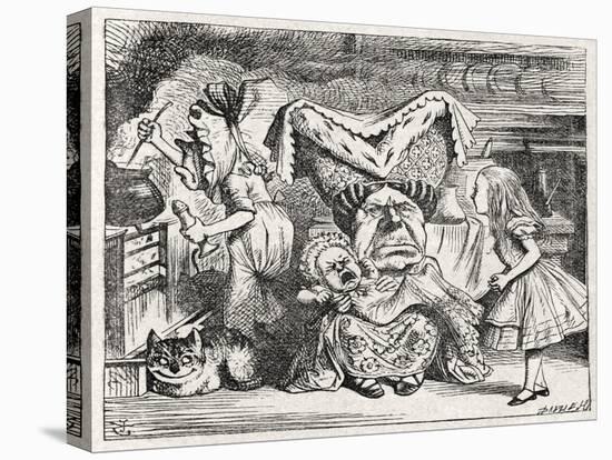 The Duchess Nursing a-John Tenniel-Stretched Canvas