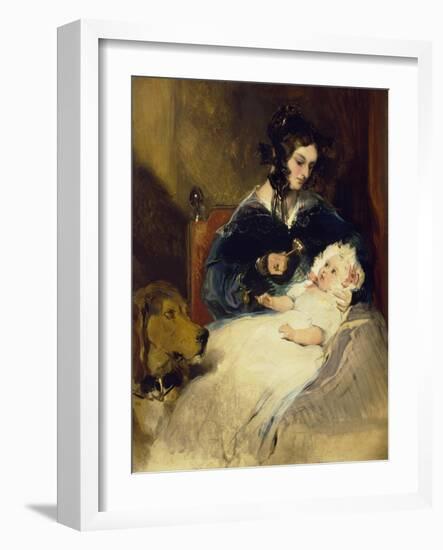 The Duchess of Abercorn and Child-Edwin Henry Landseer-Framed Giclee Print