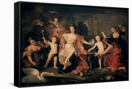 The Duchess of Burgundy and her Children - 18th century - oil on canvas - 216 x 268 cm-PIERRE GOBERT-Framed Stretched Canvas