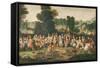 The Duchess of Lorraine Hunting-Claude Deruet-Framed Stretched Canvas