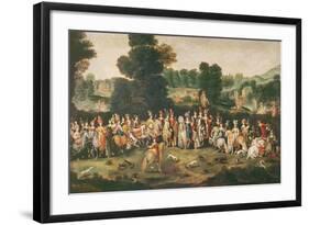 The Duchess of Lorraine Hunting-Claude Deruet-Framed Giclee Print