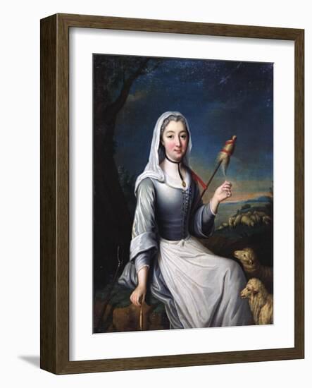 The Duchess of Villais in Costume, 18th Century-null-Framed Giclee Print