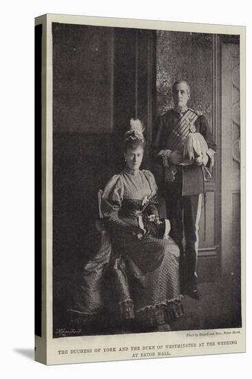 The Duchess of York and the Duke of Westminster at the Wedding at Eaton Hall-null-Stretched Canvas