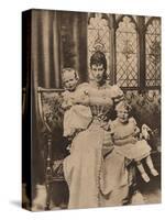 The Duchess of York with her two sons, Princes Edward and Albert, c1897 (1935)-Unknown-Stretched Canvas