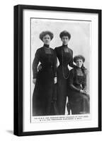 The Duchess Royal (Duchess of Fif) and Princesses Alexandra and Maud, C1907-C1910-Lallie Charles-Framed Giclee Print