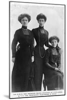 The Duchess Royal (Duchess of Fif) and Princesses Alexandra and Maud, C1907-C1910-Lallie Charles-Mounted Giclee Print