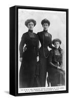 The Duchess Royal (Duchess of Fif) and Princesses Alexandra and Maud, C1907-C1910-Lallie Charles-Framed Stretched Canvas