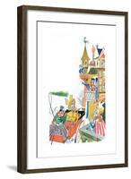 The Duchess Slides to Tea - Jack & Jill-Frank Dobias-Framed Giclee Print