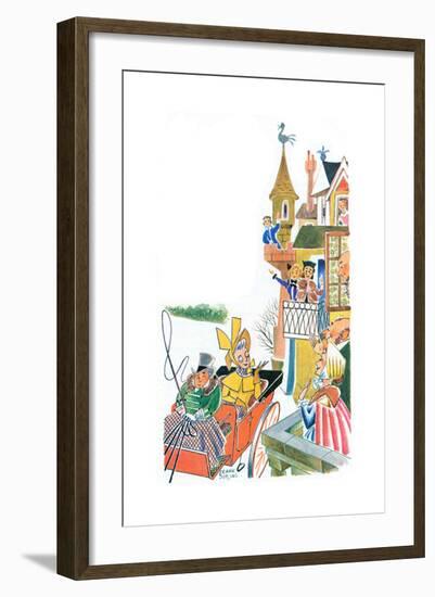 The Duchess Slides to Tea - Jack & Jill-Frank Dobias-Framed Giclee Print