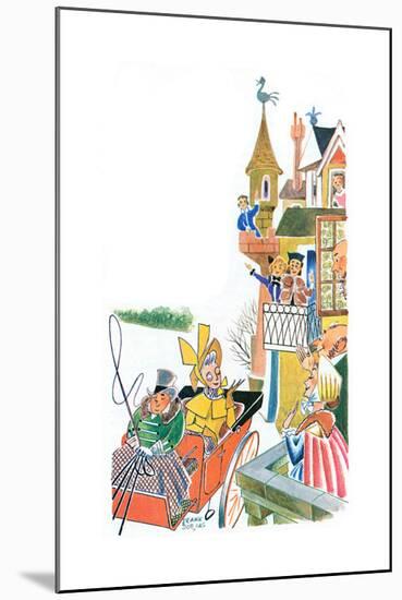 The Duchess Slides to Tea - Jack & Jill-Frank Dobias-Mounted Giclee Print