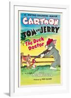 THE DUCK DOCTOR, left: Jerry, right: Tom on poster art, 1952.-null-Framed Art Print